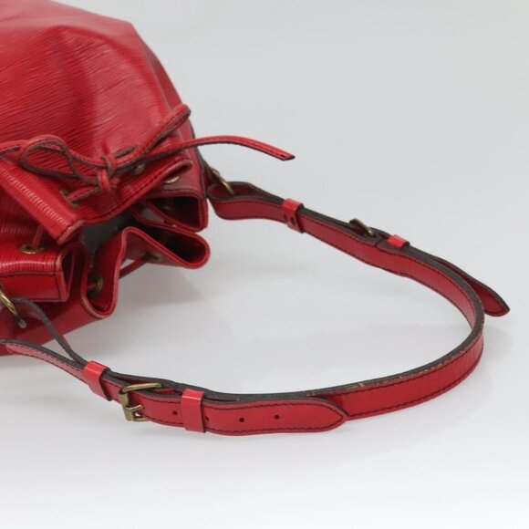 Authentic LOUIS VUITTON Epi Noe Shoulder Bag Red M44007 LV - Picture 14 of 16